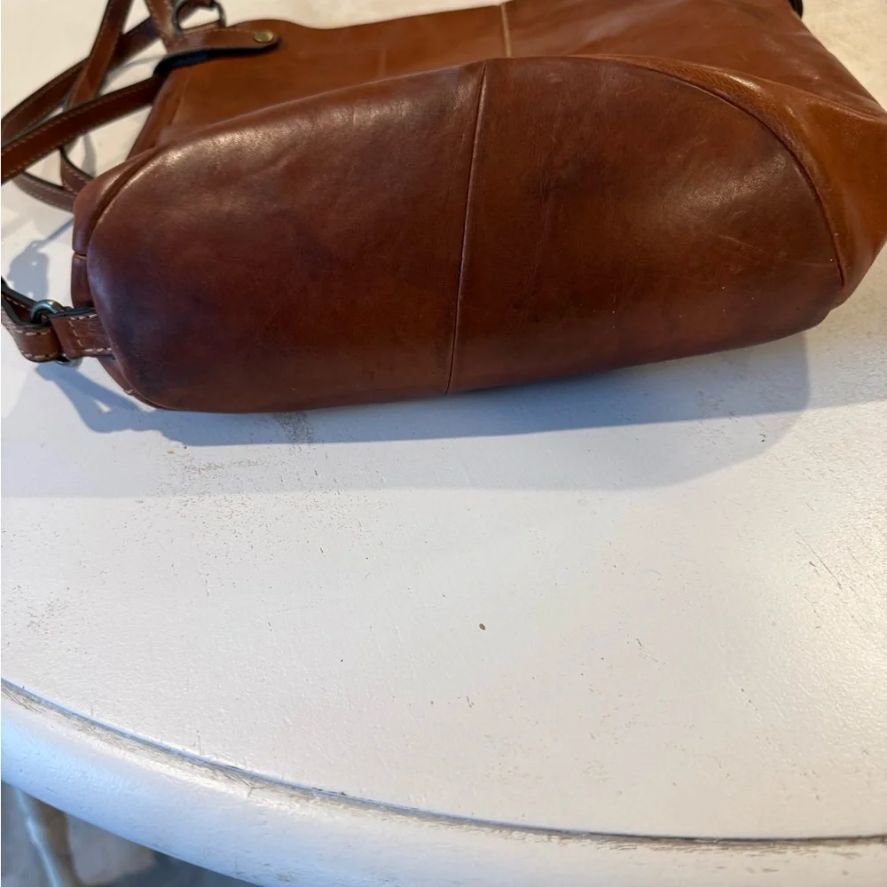 Gianni Conti soft brown leather adjustable shoulder bag - Picture 4 of 10